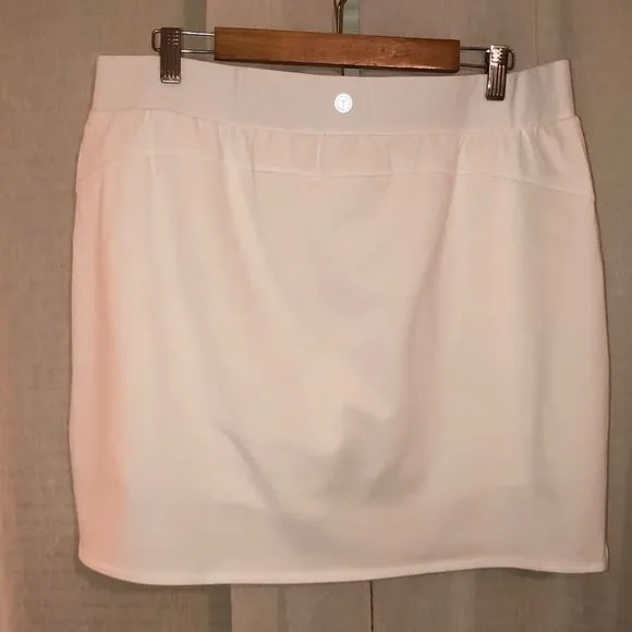Talbots XL Everyday Stretch Skort Bright White Cotton Blend